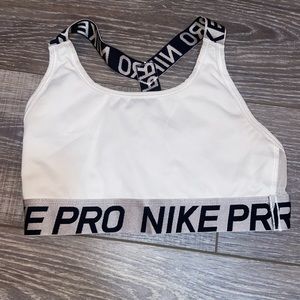 White XS Nike Sports Bra